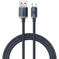 Baseus Crystal Shine USB-A/USB-C napájecí kabel 100W 1,2m černý - Kabely a redukce