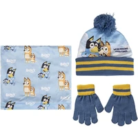 Dětský zimní set (čepice, nákrčník a rukavice) Bluey - Dárkové sety