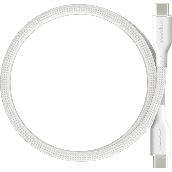 PanzerGlass USB-C/USB-C magnetický napájecí kabel 240W 1,5m bílý - Kabely a redukce - Obrázek 873J000K01