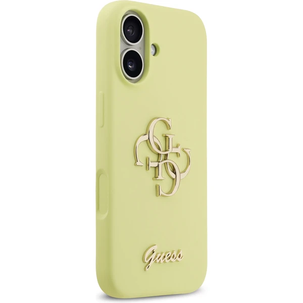 Guess Liquid Silicone 4G Metal Logo kryt iPhone 17 žlutý - Pouzdra - Obrázek 874d532e3129498d8a43626c9bfb9772