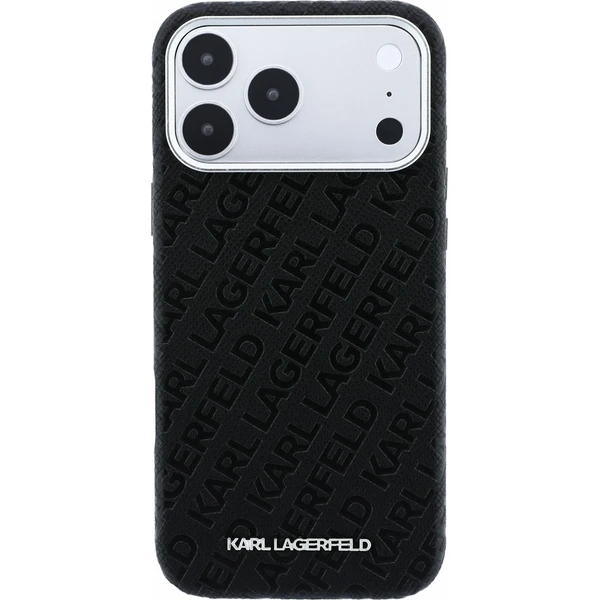 Karl Lagerfeld PU Grained Allover Semi Wrap Magsafe kryt iPhone 18 Pro černý - Pouzdra - Obrázek 8752eb44a36f4da79c450b12e9a0fcea