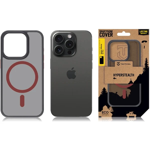 Tactical MagForce Hyperstealth 2.0 kryt iPhone 15 Pro Black/Red - Pouzdra - Obrázek 8755000P01