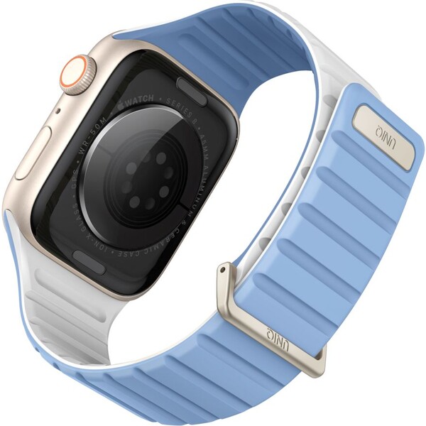 UNIQ Revix Evo oboustranný řemínek Apple Watch 42/41/40/38mm (světle modrý/bílý)