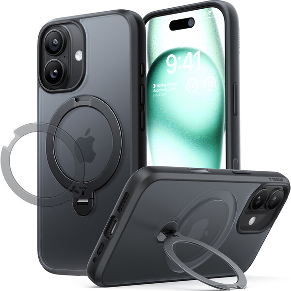 Torras Ostand Q3 Spin MagSafe kryt iPhone 17 black