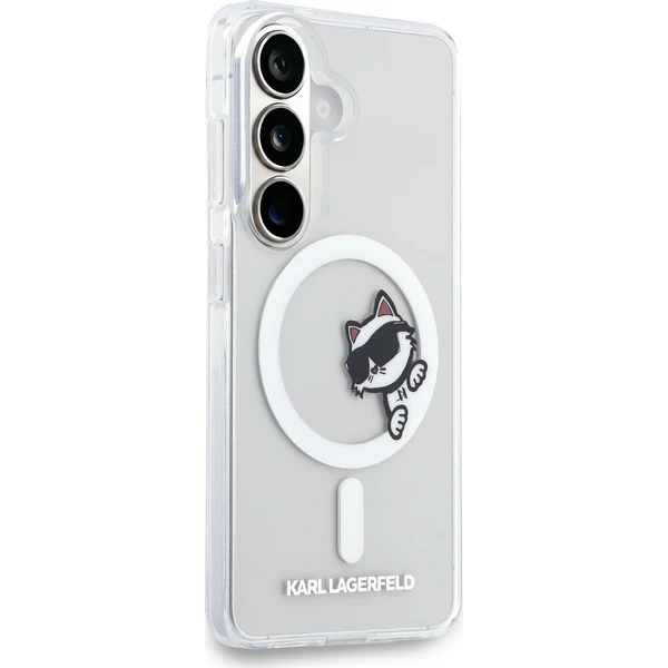 Karl Lagerfeld IML Choupette Peekaboo Logo Magnetic kryt Samsung Galaxy S26 čirý - Pouzdra - Obrázek 87e95eb8459645198274838e98688627