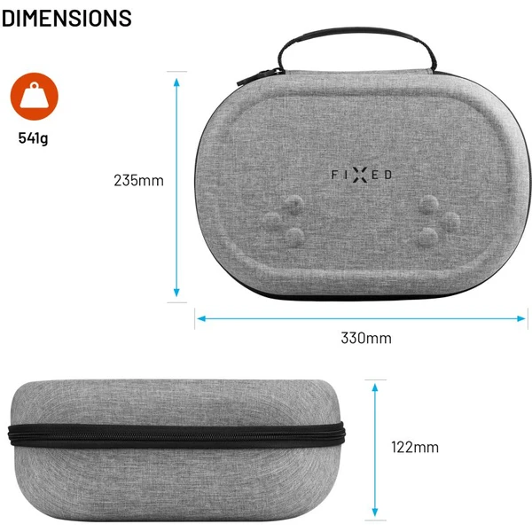 FIXED VR Protective Case pouzdro pro Meta Quest 3/3S, šedé - Pouzdra - Obrázek 87ec64d6e0fe422f9bd2fce666881bb1