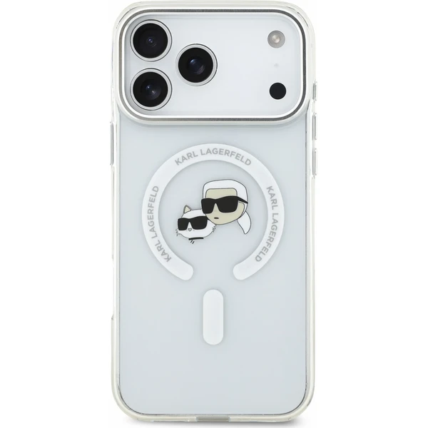 Karl Lagerfeld IML K&CH Heads Metal Frame MagSafe kryt iPhone 18 Pro Max bílý - Pouzdra - Obrázek 87f3072d97fc4dadaeeeb40b9f42cb11