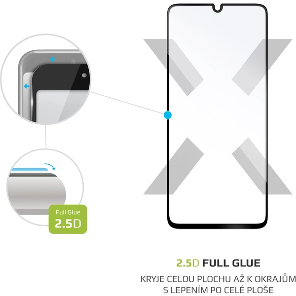 FIXED 2,5D Full-Cover tvrzené sklo 0,33mm Samsung Galaxy A41 černé - Ochranné folie a skla - Obrázek 881H200301