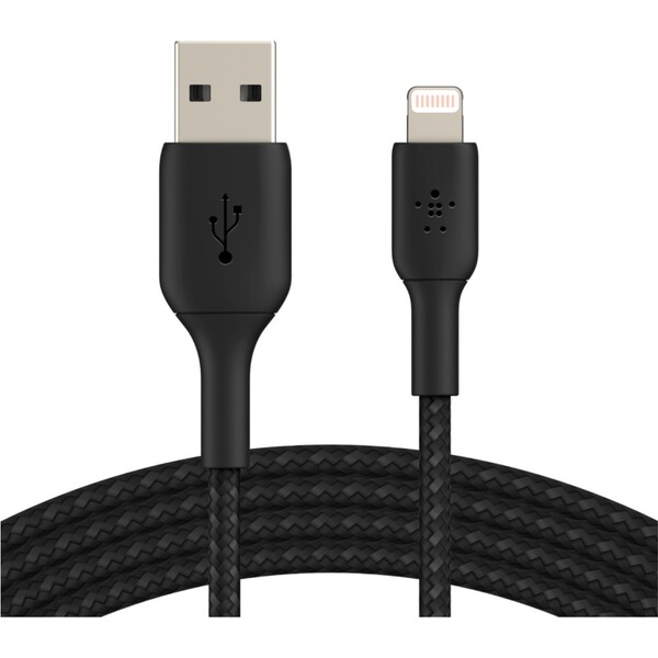 Belkin BOOST Charge Braided Lightning/USB-A odolný kabel, 1m, černý