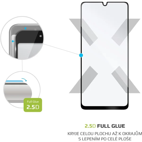 FIXED 2,5D Full-Cover tvrzené sklo Samsung Galaxy A32 LTE černé - Ochranné folie a skla - Obrázek 883N600301