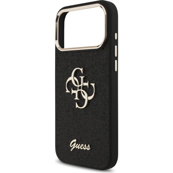 Guess PU Fixed Glitter 4G Metal Frame kryt iPhone 17 Pro Max černý - Pouzdra - Obrázek 887200044b5442c09427c18423123818