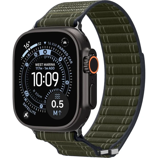 Spigen Fabric Band řemínek (hook-and-loop) Apple Watch 49/46/45/44mm zelený - Řemínky - Obrázek 8896ad05198049b99bae7e08f79e4486
