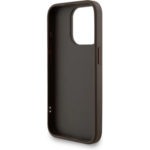 Guess PU 4G Metal Logo Strap kryt iPhone 15 Pro Max hnědý - Pouzdra - Obrázek 88b0c72545884417991f133ce2a0a5c1