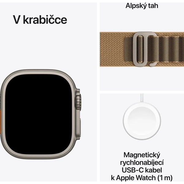 Apple Watch Ultra 4 49mm Přírodní titan s pouštním Alpským tahem L - Chytré hodinky - Obrázek 8945cd28811e4b558e1761b797fcd12c