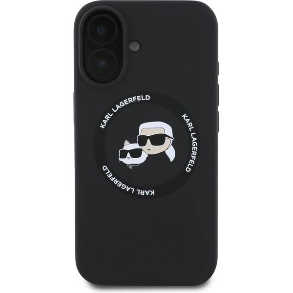 Karl Lagerfeld Liquid Silicone K&CH Heads MagSafe kryt pro iPhone 16 černý - Pouzdra - Obrázek 8961567c22ea4be7819487a4189f33cd