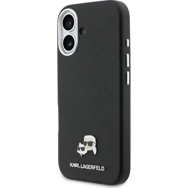 Karl Lagerfeld PU Karl and Choupette Heads Pins MagSafe kryt iPhone 17 černý - Pouzdra - Obrázek 8970469d356648c299d2de63540e2a0e
