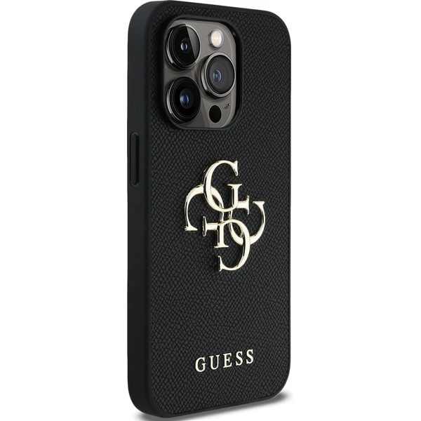 Guess PU Grained 4G Metal Logo kryt iPhone 14 Pro černý - Pouzdra - Obrázek 8973846c3fb24684b24c4d4474b0cee1