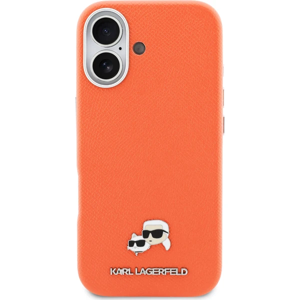 Karl Lagerfeld PU Karl and Choupette Heads Pins MagSafe kryt iPhone 17 oranžový - Pouzdra - Obrázek 89994766f9164a7fae1df63680e702e3