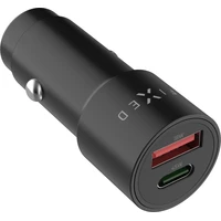 FIXED (63W) autonabíječka s USB-C/USB-A, PD 3.0, černá - Nabíječky
