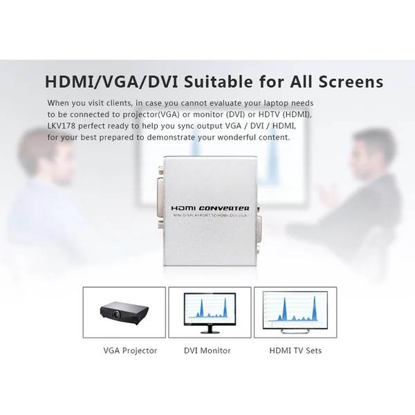 PremiumCord Mini DisplayPort -> HDMI/DVI-I/VGA redukce stříbrná - Kabely a redukce - Obrázek 89H0000401