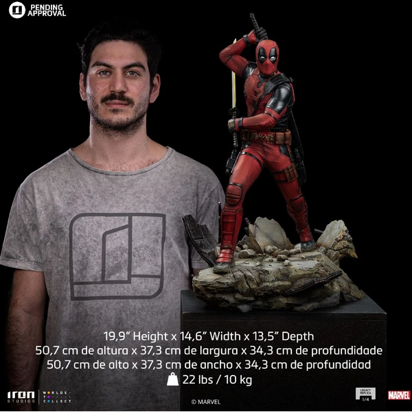 Socha Iron Studios Legacy Replica 1/4 Deadpool & Wolverine - Deadpool - Sochy a sošky - Obrázek 89M7000J01