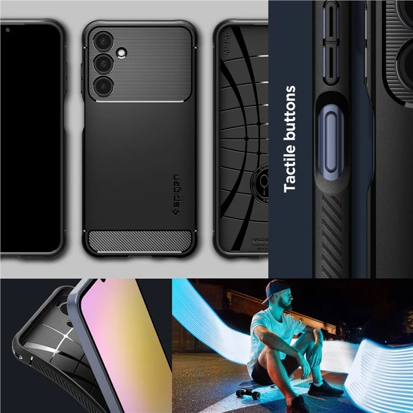 Spigen Rugged Armor kryt Samsung Galaxy A25 5G matně černý - Pouzdra - Obrázek 89V3000N01