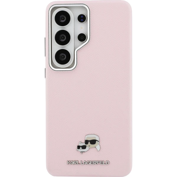 Karl Lagerfeld Grained PU Leather K&CH Heads Magnetic kryt Samsung Galaxy S26 Ultra růžový - Pouzdra - Obrázek 89bbddc891cd4b1d80a7ac29938508ea
