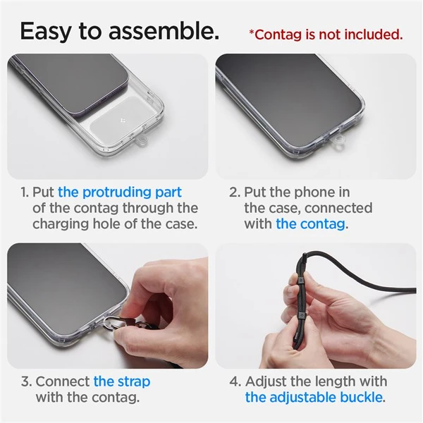 Spigen Crossbody Strap univerzální popruh černý - Popruhy a crossbody - Obrázek 8AC5000L01