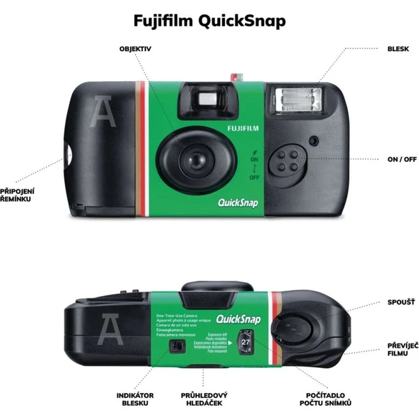 FujiFilm Quicksnap 400 jednorázový fotoaparát (135/27) - Fotoaparáty - Obrázek 8ATF000P01