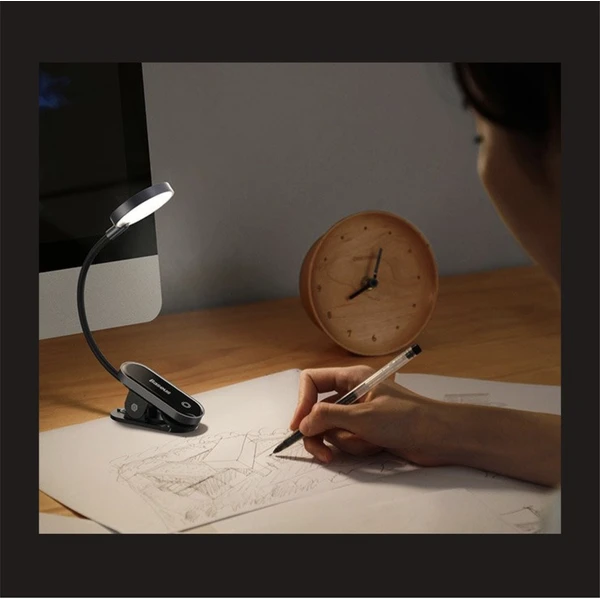 Baseus Mini LED lampička s klipem šedá - Lampičky - Obrázek 8B3P600301