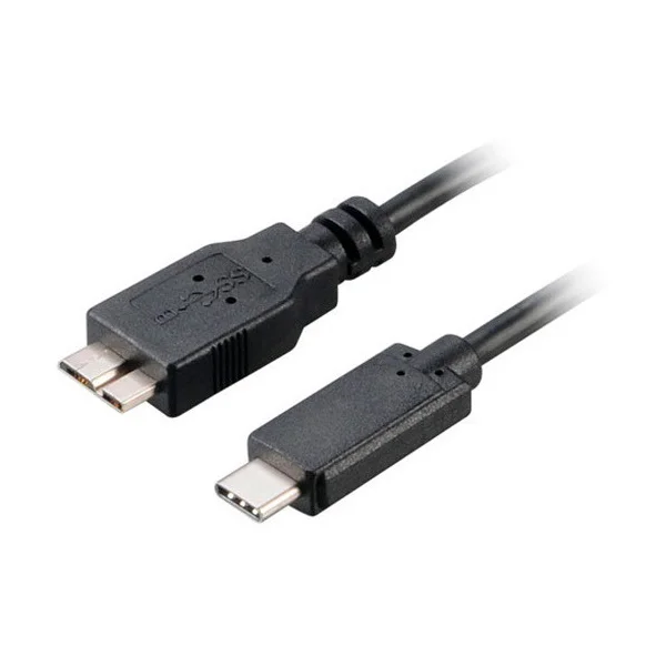 Akasa SuperSpeed+ USB 3.1, Type-C na Micro B, 100cm, černá - Redukce - Hlavní obrázek