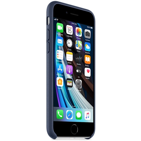 Apple kožený kryt iPhone SE (2022/2020) půlnočně modrý - Pouzdra - Obrázek 8B5H200301