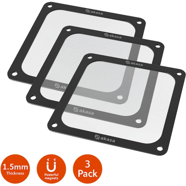 Akasa 120mm Strong Magnetic PC Fan Filter - Prachové filtry a mřížky - Obrázek 8BBJ000K01