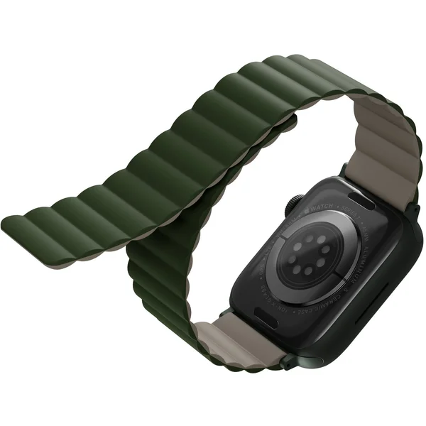 UNIQ Revix oboustranný řemínek pro Apple Watch 49/46/45/44/42mm Pine (zelený/šedý) - Řemínky - Obrázek 8BHMF00101