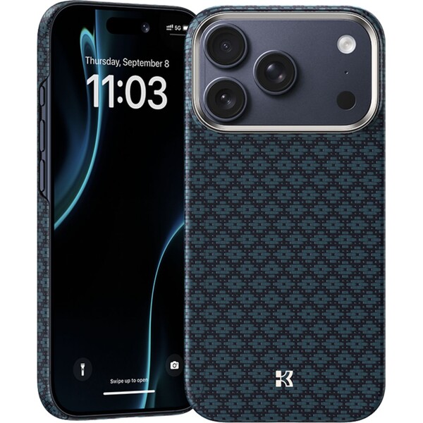 Benks ArmorGrid ArmorAir Kevlar MagSafe kryt iPhone 17 Pro Max Azure Blue