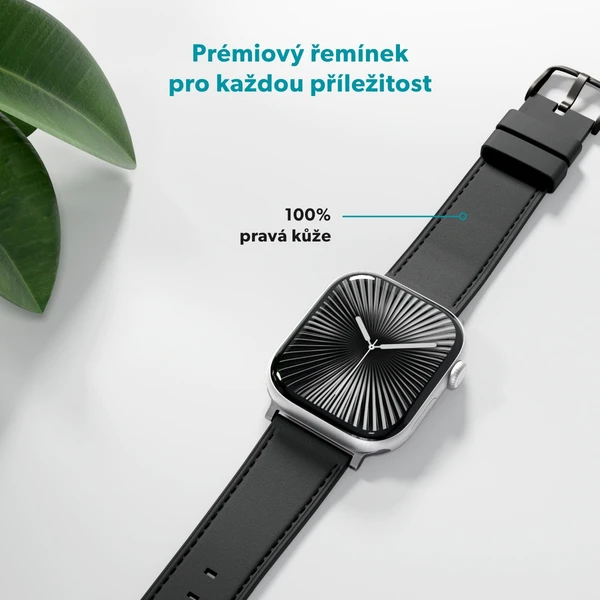 Epico Watch kožený řemínek pro Apple Watch 38/40/41/42mm černý - Řemínky - Obrázek 8CML000K01
