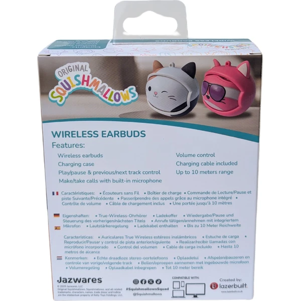 Lazerbuilt Spin TWS sluchátka Squishmallows - Cameron - Sluchátka - Obrázek 8DBG000K01