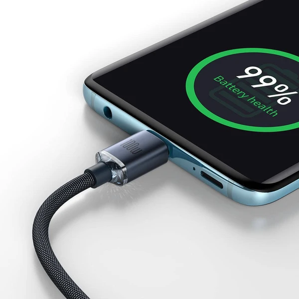 Baseus Crystal Shine USB-C/USB-C napájecí kabel 100W 2m černý - Kabely a redukce - Obrázek 8ERL100501