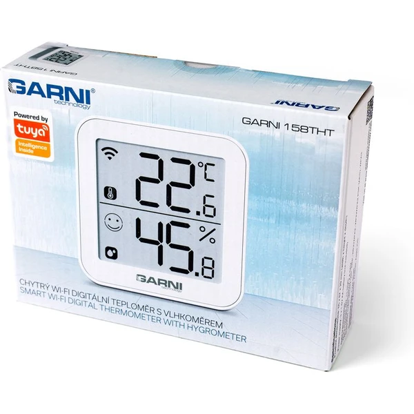 GARNI 158THT chytrý vnitřní teploměr s vlhkoměrem bílý - Meteostanice - Obrázek 8FJG000K01