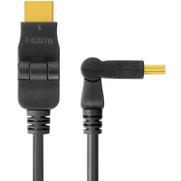 PremiumCord HDMI/HDMI kabel s otočnými konektory 5m černý - Kabely a redukce