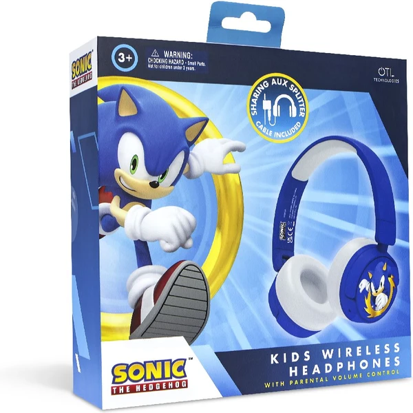 OTL bezdrátová sluchátka dětská s motivem Sonic the Hedgehog modrá - Sluchátka - Obrázek 8GTM100501