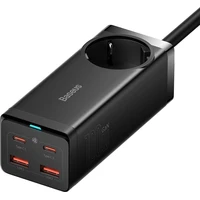Baseus GaN3 Pro rychlonabíječka 2x USB-C, 2x USB + AC 100W s kabelem USB-C/USB-C černá - Nabíječky