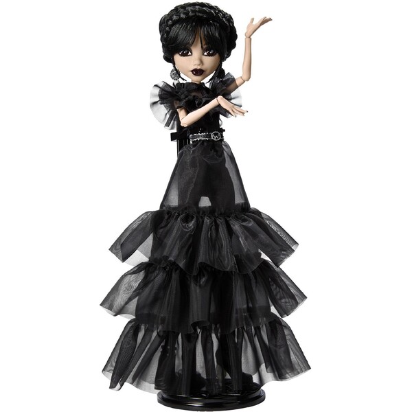 Mattel Monster High X Wednesday Addams v černých šatech Rave’N HXJ03 Vícebarevná