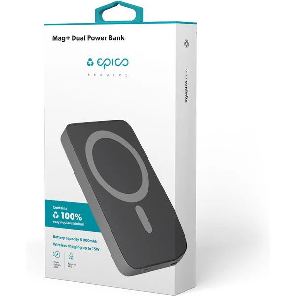 Epico Resolve Mag+ duální powerbanka, 5000 mAh, vesmírně šedá - Powerbanky - Obrázek 8ITE000K01