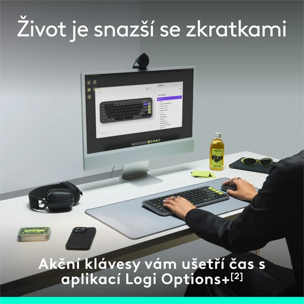 Logitech POP ICON KEYS (US) klávesnice grafitová - Klávesnice - Obrázek 8IU8000O01