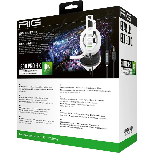 Nacon RIG 300 PRO HX herní headset pro XONE/XSX|S bílý - Sluchátka - Obrázek 8J37700301