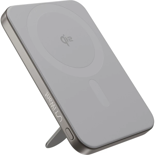iWant Qi2 5000mAh hliníková Mag+ MagSafe powerbanka se stojánkem titanová - Powerbanky - Obrázek 8JJL000K01