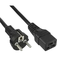 PremiumCord napájecí kabel s vidlicí k počítači 230V 3m černý - Kabely a redukce