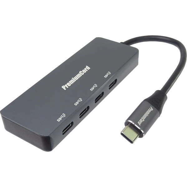 PremiumCord SuperSpeed 4v1 USB-C Hub antracitový - USB huby - Obrázek 8L4L000K01