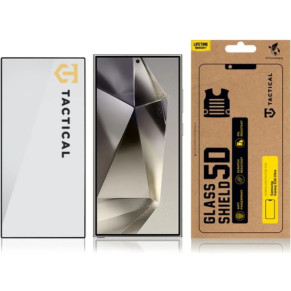 Tactical Glass Shield 5D sklo pro Samsung Galaxy S24 Ultra černé - Ochranné folie a skla - Obrázek 8L92000N01